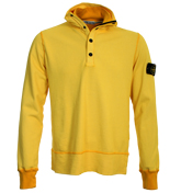 Yellow 1/4 Stud Fastening Sweatshirt