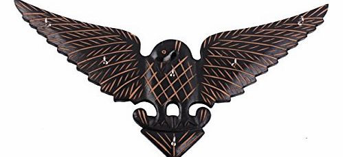 Christmas Gifts Hand-crafted Eagle-shaped design Key-holder Wall Mount Brass Hooks (43.18 X 17.78 X 1.27) cm