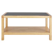 Stratford Coffee Table, Black Glass