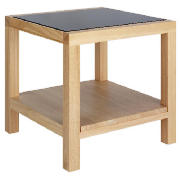 Stratford Side Table, Black Glass
