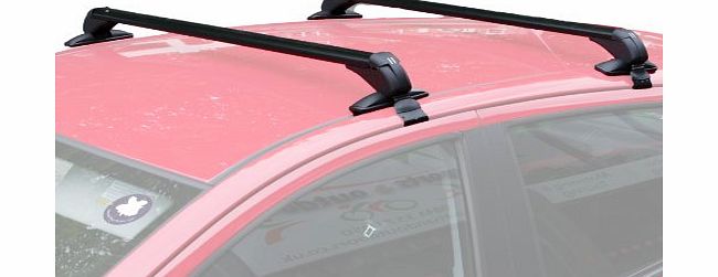 Streetwize SWRB8 Roof Bars for 4 Door Vehicles without Roof Rails Secure Easy Fit Ratchet
