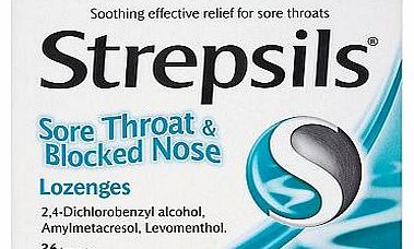 Strepsils Sore Throat and Blocked Nose Lozenges