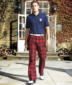 Golf Trousers Rio Mar Red/Navy Check