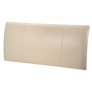 Stuart Jones Wave Leather 4FT 6`Cream Leather Headboard