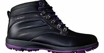 2015 Ladies Stuburt Terrain Leather Golf Waterproof Boots Winter Shoes Black/Mulberry 6 UK