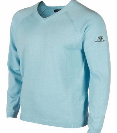 Stuburt Mens Essentials V Neck Sweater - Glacier, Medium