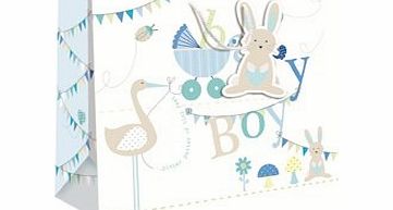 Studio Line Medium Baby Boy Gift Bag 21cm x 26cm Birth Christening Baby Shower