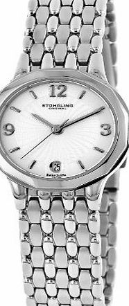 Stuhrling Original Classic Marquis Mens Quartz Watch with Silver Dial Analogue Display and Silver Stainless Steel Bracelet 604.12112