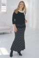 STYLE UNLIMITED chevron stripe skirt