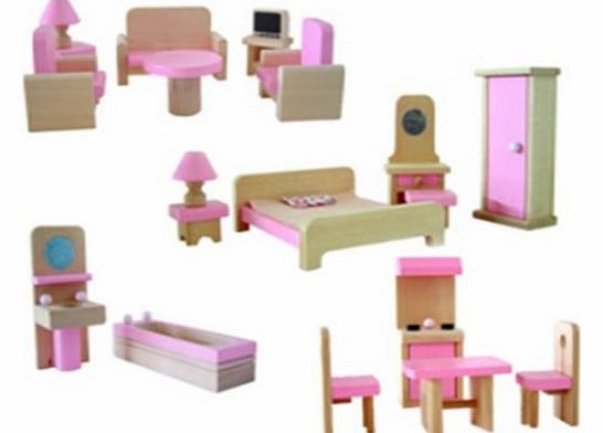 New 20 Piece Dolls House Miniature Furniture Starter Pack 12th Scale