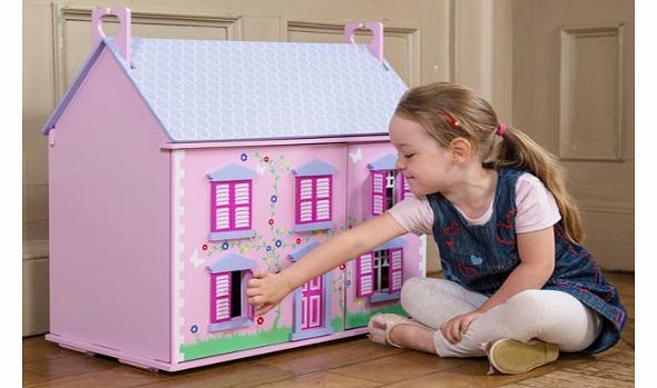 Sue Ryder New in Box Pretty Pink 3 Storey Wooden Honeycomb Dolls House Kit