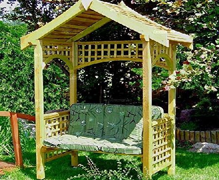 Summer Garden Buildings WOODEN GARDEN ARBOUR BENCH SEAT -PRESSURE TREATED TIMBER, TRELLIS, FAST DELIVERY