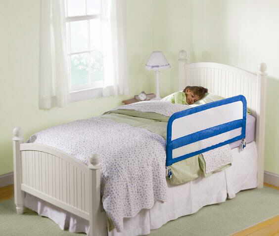 Sure and Secure Single Blue Bed