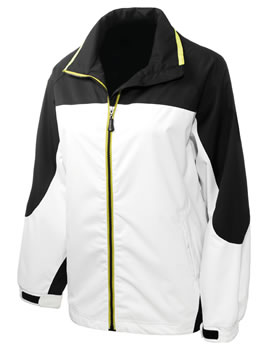sunderland Golf Ladies Classic Jacket White/Black/Green