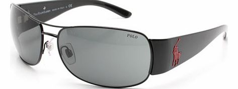  Polo 3042 Black/Red Sunglasses
