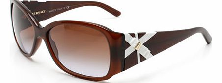  Versace 4171 Shiny Brown / White Sunglasses