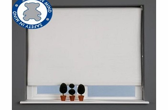 BLACKOUT Thermal roller blind UPGRADED with METAL Brackets amp; FREE safety device - Available in 7 sizes and 16 Colours *** FREE DELIVERY ON ANY SIZE ORDER*** (Cream, 240cm Wide x 170cm Dro