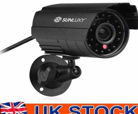 SUNLUXY CCTV 1/4`` Color CMOS Weatherproof Indoor Outdoor IR Night Vision Video Surveillance Bullet Home Security Camera
