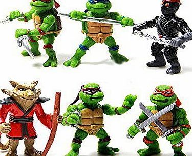 Sunny Day Toys Teenage Mutant Hero Ninja Turtles PVC Action Figures Set 6 Pcs
