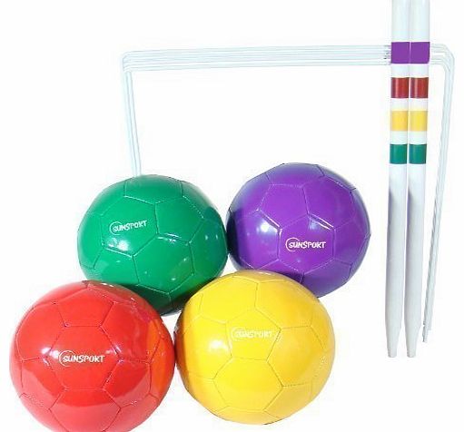 Sunsport Garden Games Football Croquet With Target Sticks Wickets & Carrying Bag
