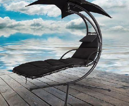 Black Dream Chair Swing Hammock Garden Furniture Sun Seat Relaxer / Canopy