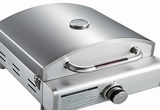 Super grills  3 in 1 portable stainless steel table Top Gas BBQ grill Pizza oven