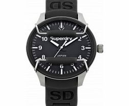 Superdry Ladies Scuba Black Silicone Strap WITH