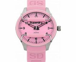 Superdry Ladies Scuba Light Pink Silicone Strap