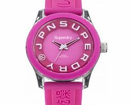 Superdry Ladies Tokyo Pink Silicone Strap Watch