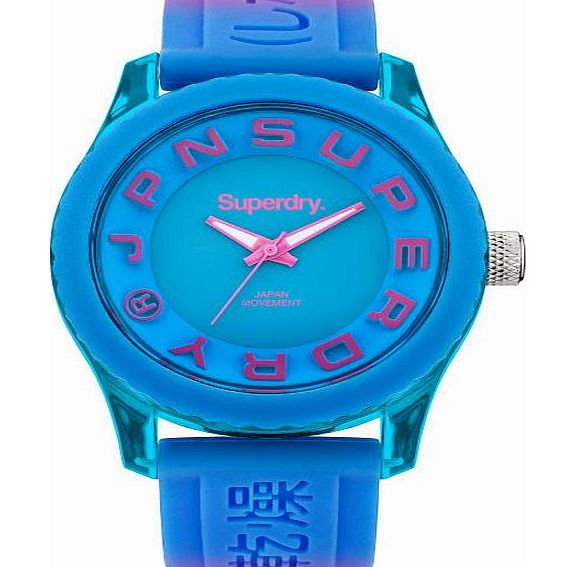 Womens Superdry Tokyo Watch - Blue And Pink
