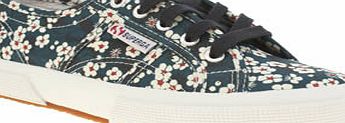 Navy  White 2750 Floral Liberty Trainers