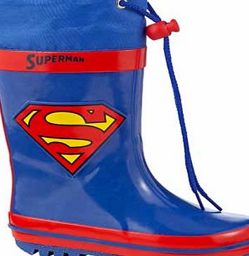 Superman Boys Blue and Red Wellies - Size 11