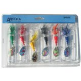 supplied by brytec uk fishing lures A PACK OF 6 ASSORTED SPINNERS / SPOONS AS PICTURED WITH FISH FRIENDLY BARBLESS HOOKS