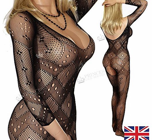 supplied by princess lace boutique S07- PLUS SIZE 18-24 BLACK SEXY BODIES, Crotchless Bodysuit Bodystocking, SEXY LINGERIE FISHNET BODYSTOCKING GIFT FOR HER