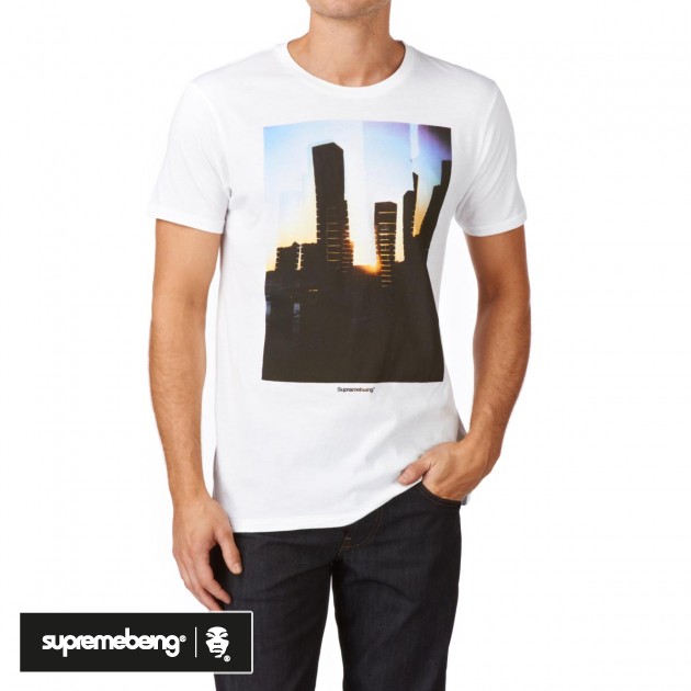 Mens Supremebeing Lo-Fi Towers T-Shirt - White