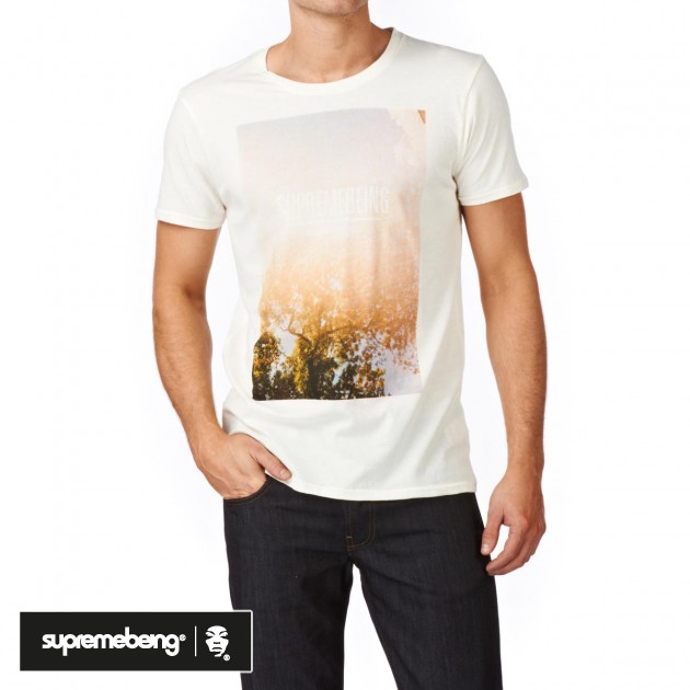 Mens Supremebeing Treeshine T-Shirt - Ecru
