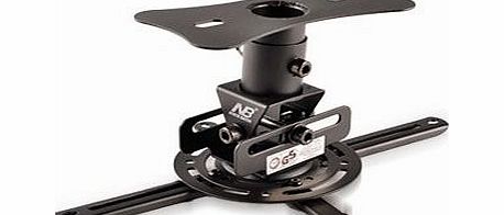 PROJECTOR CEILING MOUNT BRACKET UNIVERSAL UP TO 10KG in BLACK