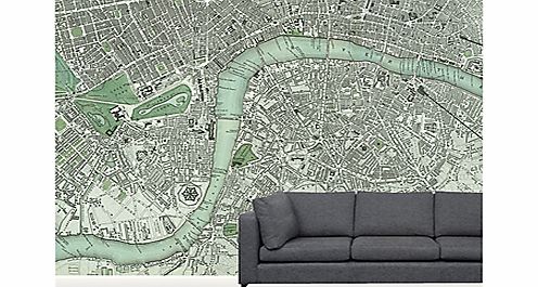 Surface View Chart of London Wall Mural, 360 x