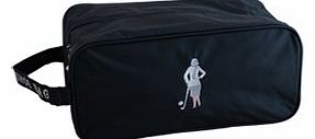 Embroided Lady Golfer Golf Shoe Bag