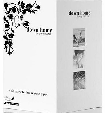Home White Goose Feather And Down Duvet/Quilt, 13.5 Tog, Super King