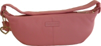 small pink leather shoulder bag