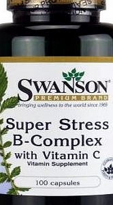Swanson Super Stress B-Complex with Vitamin C (100 Capsules)