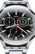 Swatch Black Energy Silver Chronograph Watch
