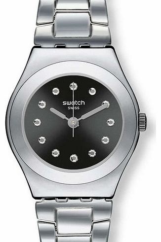 Swatch Irony Be Surprised Black Dial Stainless Steel Ladies Watch YSS279G