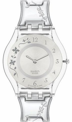 Swatch Ladies Climber Flowery Silver Dial Bracelet Watch
