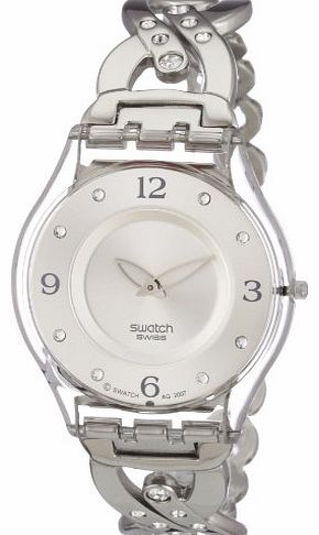 Swatch Ladies Entangled Shine Silver Dial Bracelet Watch