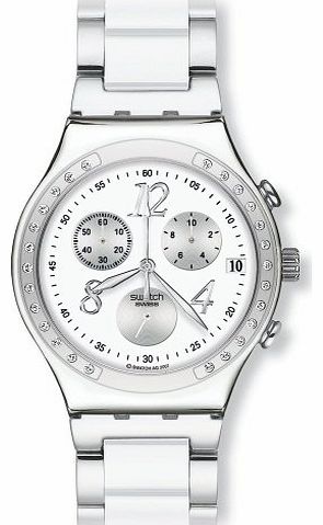 Swatch Unisex Dreamwhite Stainless Steel Bracelet Watch