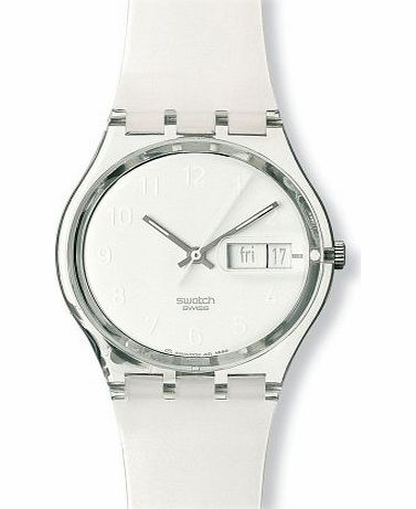 Swatch Unisex Snowcovered White Dial Watch