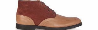 Logan tan leather and suede ankle boots