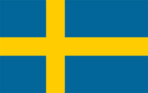 Sweden paper flag, 11`` x 8``